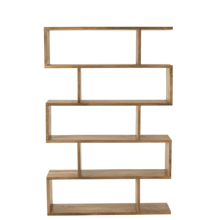 Boekenkast Verticaal Latten – Mango Hout Naturel / J-Line