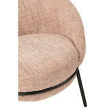 Loungestoel + Poef – Lichtroze & Zwart / J-Line