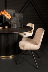 Xelle Brown - Ronde Eettafel van Mangohout (Ø150 cm) - PTMD