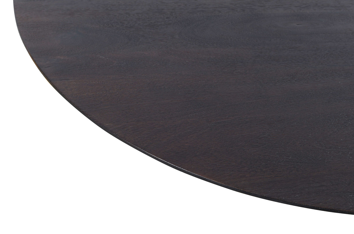 Xelle Brown - Ronde Eettafel van Mangohout (Ø150 cm) - PTMD