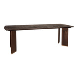 Liber Brown - Eettafel van Mangohout met Gouden Accenten (200 cm) - PTMD