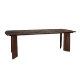 Liber Brown - Eettafel van Mangohout met Gouden Accenten (240 cm) - PTMD