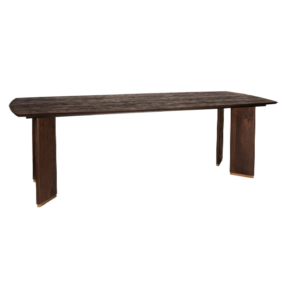 Liber Brown - Eettafel van Mangohout met Gouden Accenten (280 cm) - PTMD
