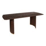 Ostara Brown - Eettafel van Mangohout met Goudkleurige Poten (200 cm) - PTMD