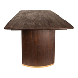 Ostara Brown - Eettafel van Mangohout (240 cm) met Goudkleurig Onderstel - PTMD