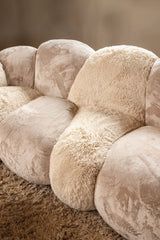 Lush Beige - Gebogen Designbank met Luxe Textuur - PTMD