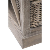 TV Kast + 2 Manden – Grijs/Naturel Hout / J-Line