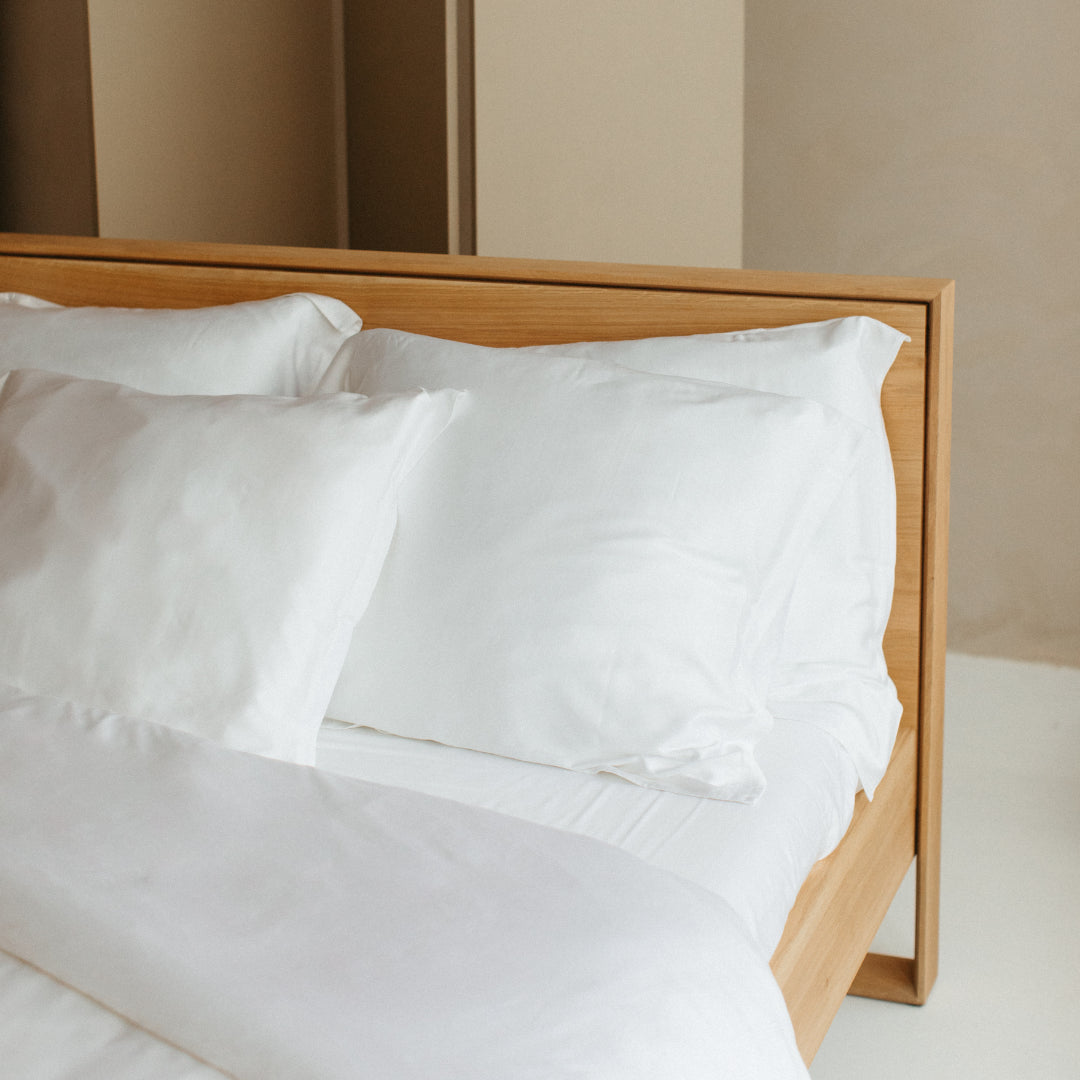 Hoeslaken Satijn - Wit (140×200×30) / Coco & Cici