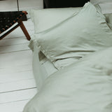 Hoeslaken Satijn Grijsgroen (140×200×30) / Coco & Cici