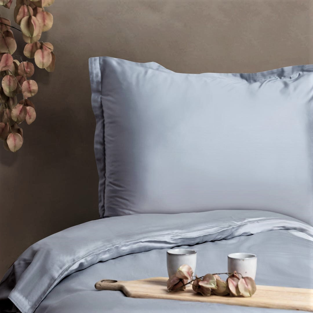 Hoeslaken Satijn Ocean Blue (90×200×30) / Coco & Cici