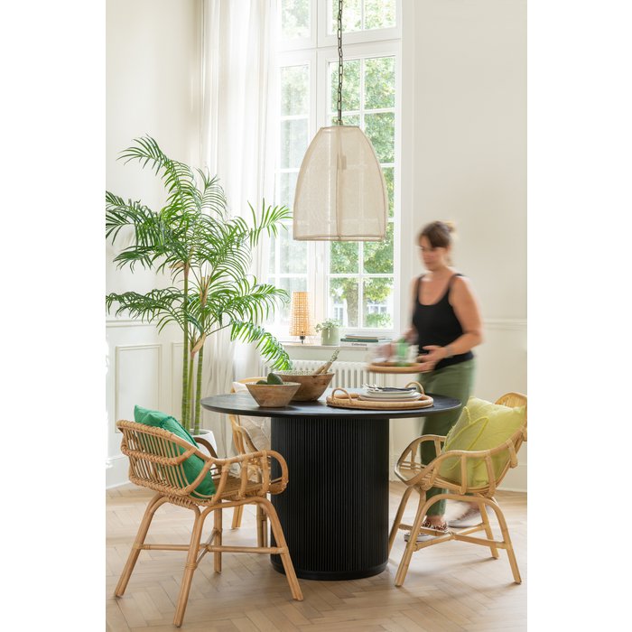 Eettafel Vincent Hout Zwart (Ø 120 cm) / J-Line