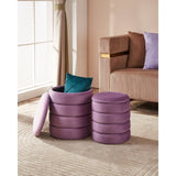 Ampahaka Poef Paars (ø40cmxH44,5 cm) / EGLO Living
