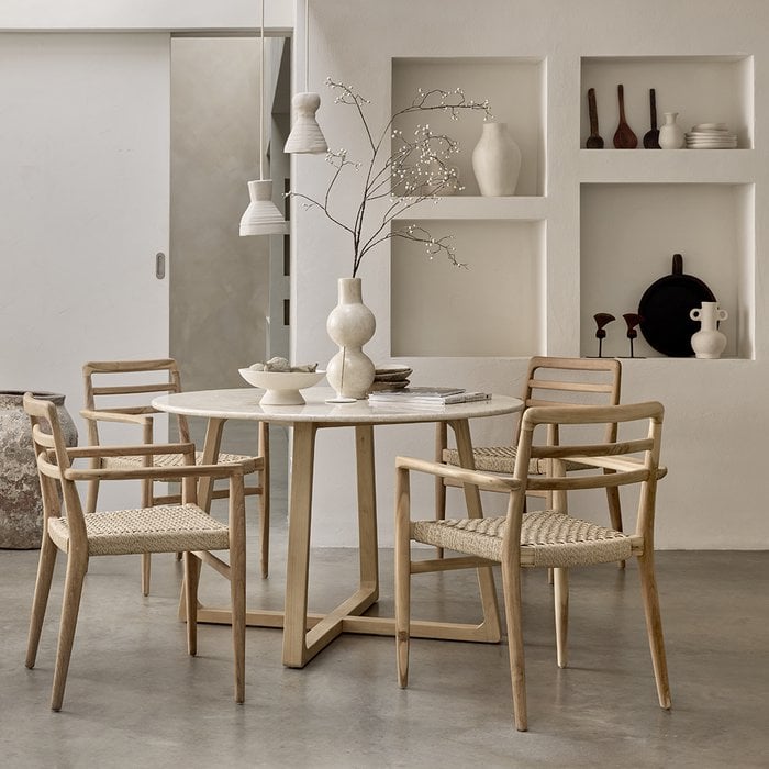 Eettafel Infinity Ronde Marmeren (Ø 120 cm) / Raw Materials