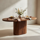 Eettafel Bullnose Oblong Mangohout Bruin 180 cm / Raw Materials