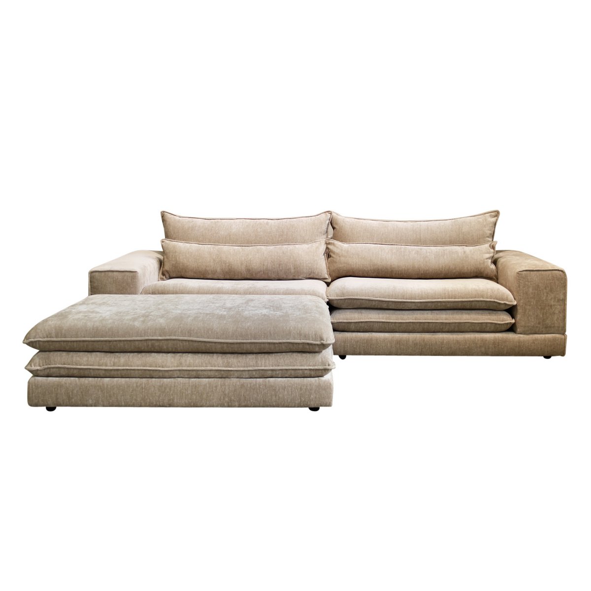 Londen (3-Zits + Ottoman) Tan – POLE TO POLE