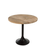 Eettafel Bar Rond Hout/Metaal (Naturel/Zwart) / J-Line