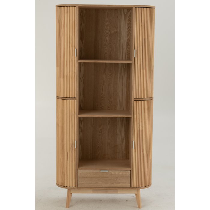 Kast Vakken Rond – Dennenhout Naturel / J-Line