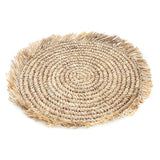 Franje Raffia Placemat Rond (45×45×1) / Bazar Bizar