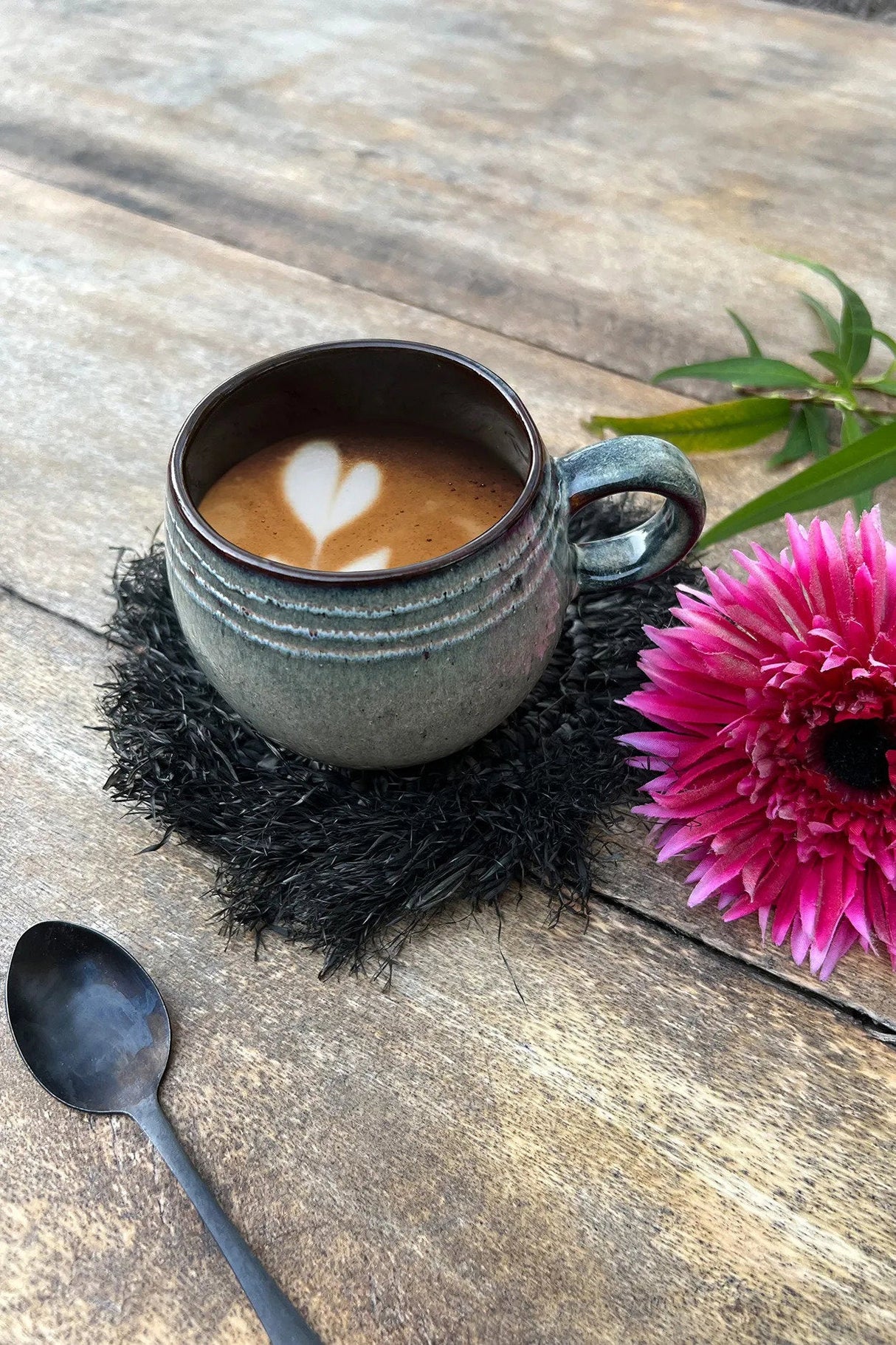 Franje Raffia Onderzetter (10x10x1) / Bazar Bizar