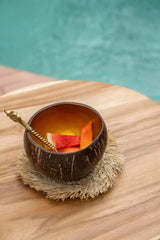 Franje Raffia Onderzetter (10x10x1) / Bazar Bizar