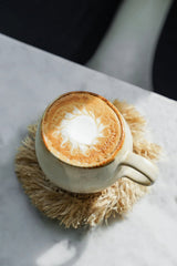 Franje Raffia Onderzetter (10x10x1) / Bazar Bizar