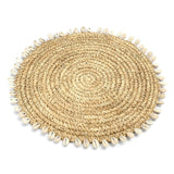 Raffia Schelp Onderzetter (23×23×1) / Bazar Bizar