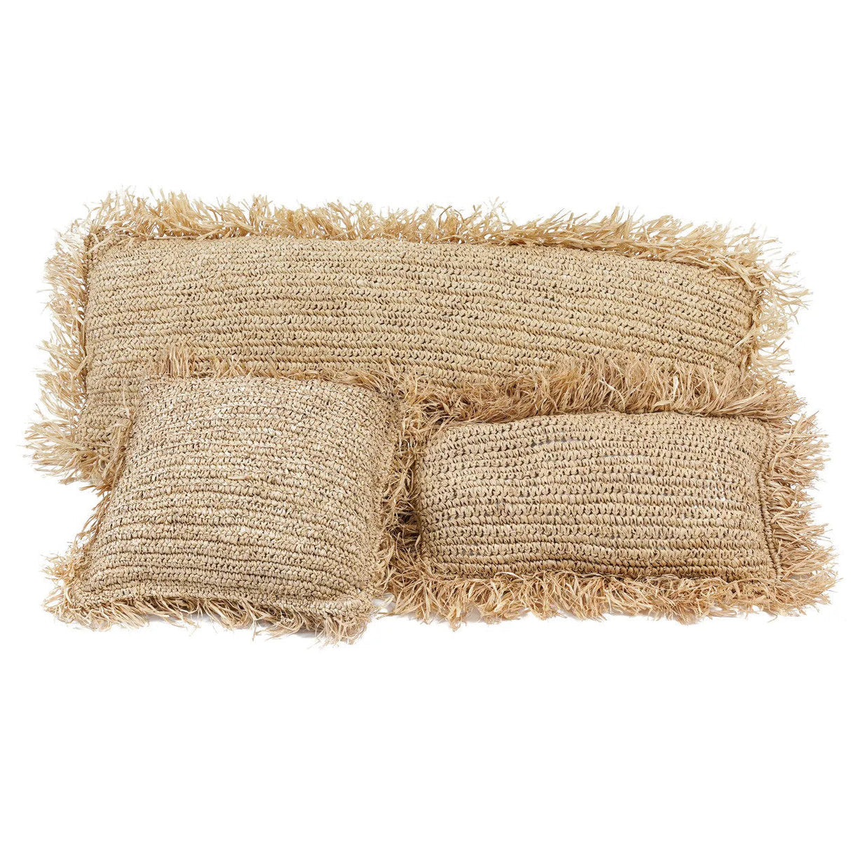 Raffia Kussenhoes (35×100) / Bazar Bizar
