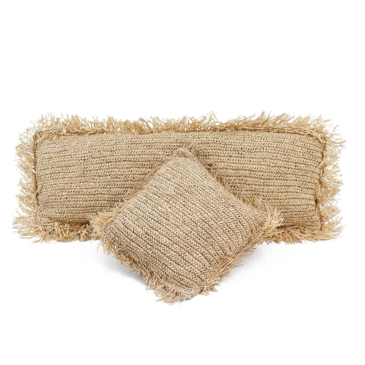Raffia Kussenhoes (35×100) / Bazar Bizar