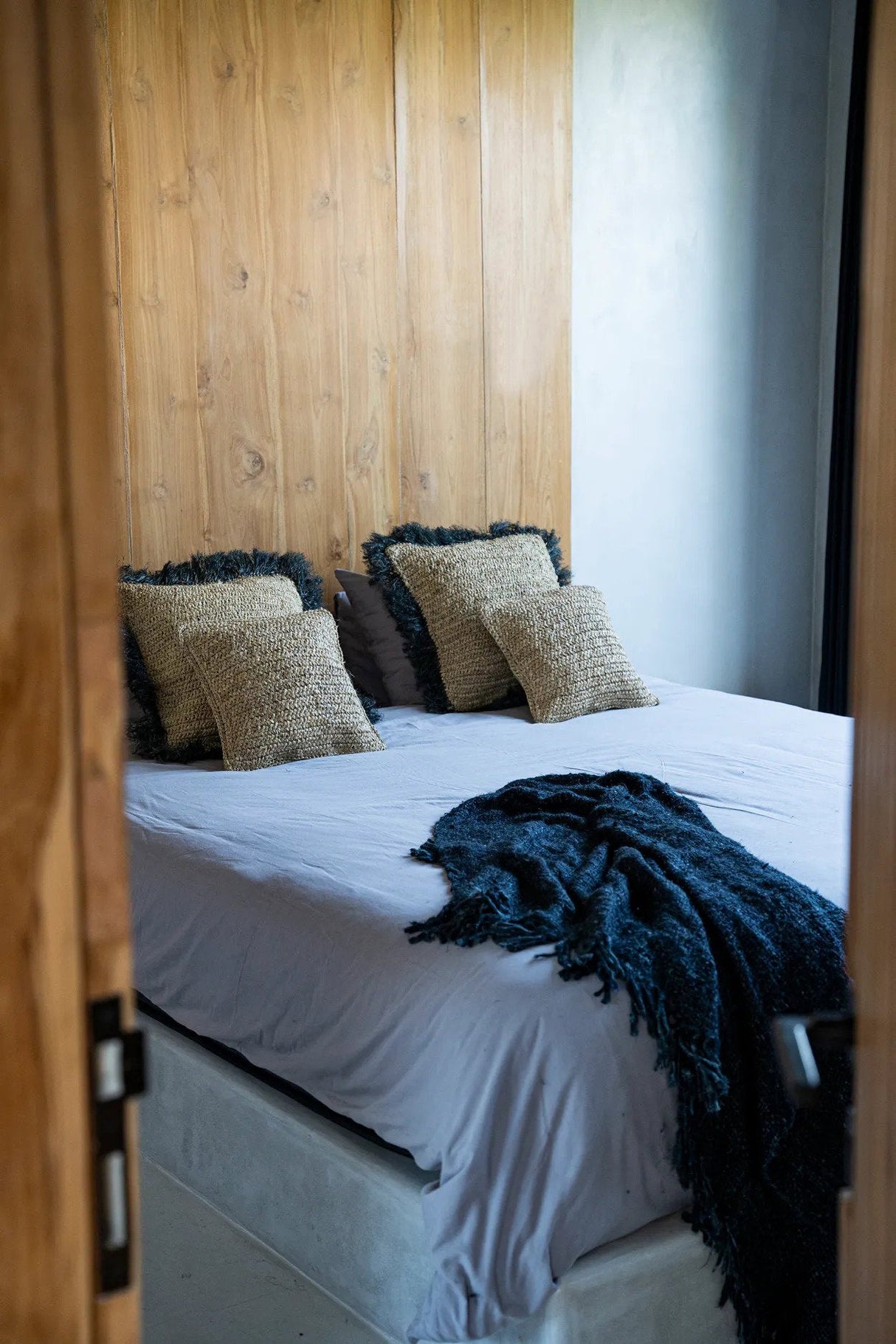 Raffia Flores Kussenhoes (40×40) / Bazar Bizar