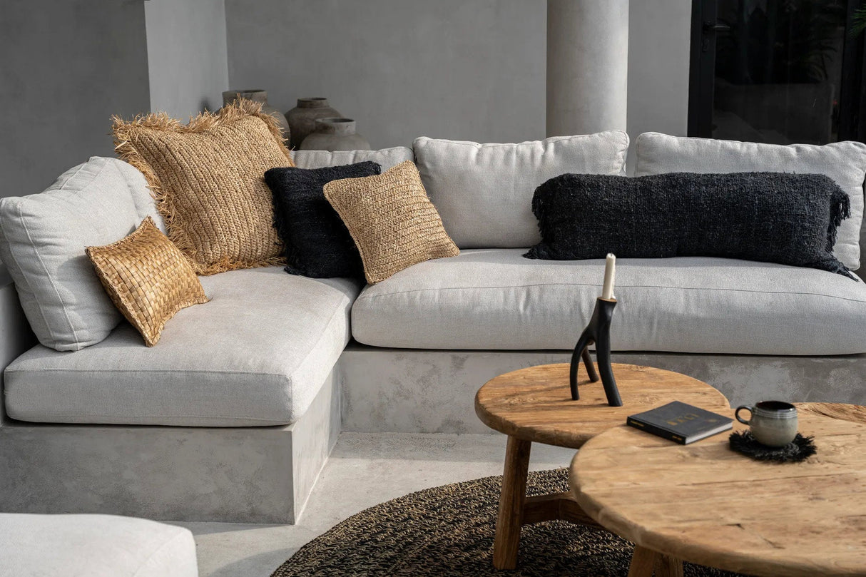 Raffia Flores Kussenhoes (40×40) / Bazar Bizar