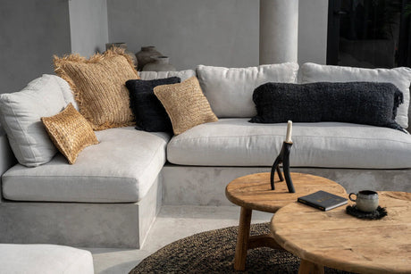 Raffia Flores Kussenhoes (40×40) / Bazar Bizar