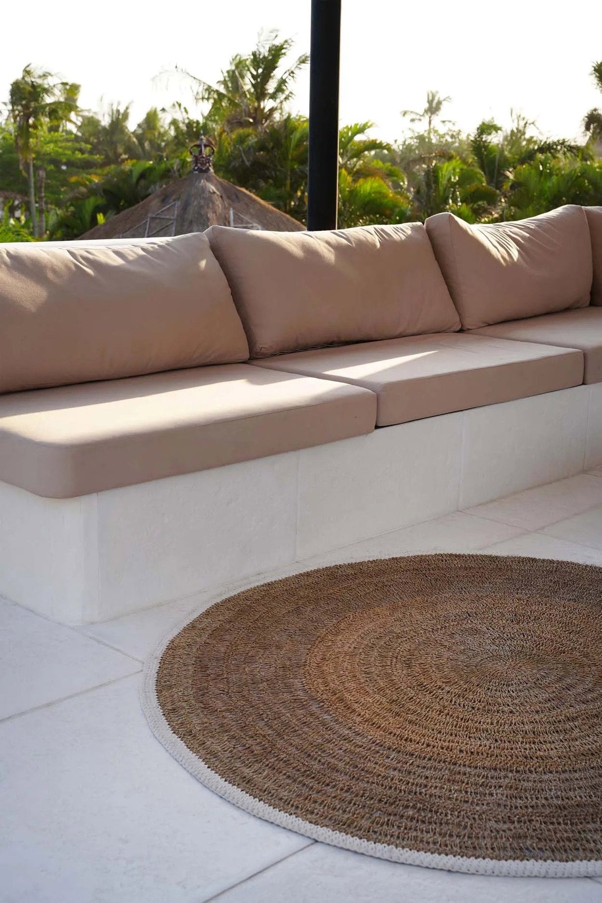 Vloerkleed  Zeegras & Katoen (Ø100) / Bazar Bizar