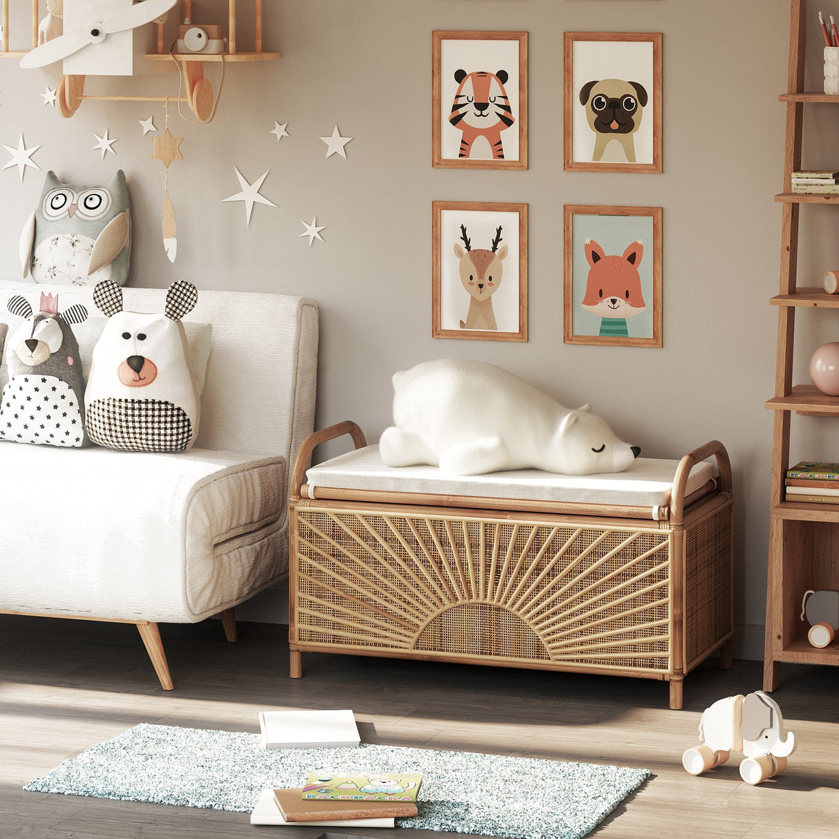 Bank - Opbergkist van Natuurlijk Rotan / Mojo Boutique