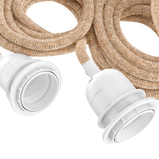 Plafondfitting Natural White 3-Fitting / Bazar Bizar