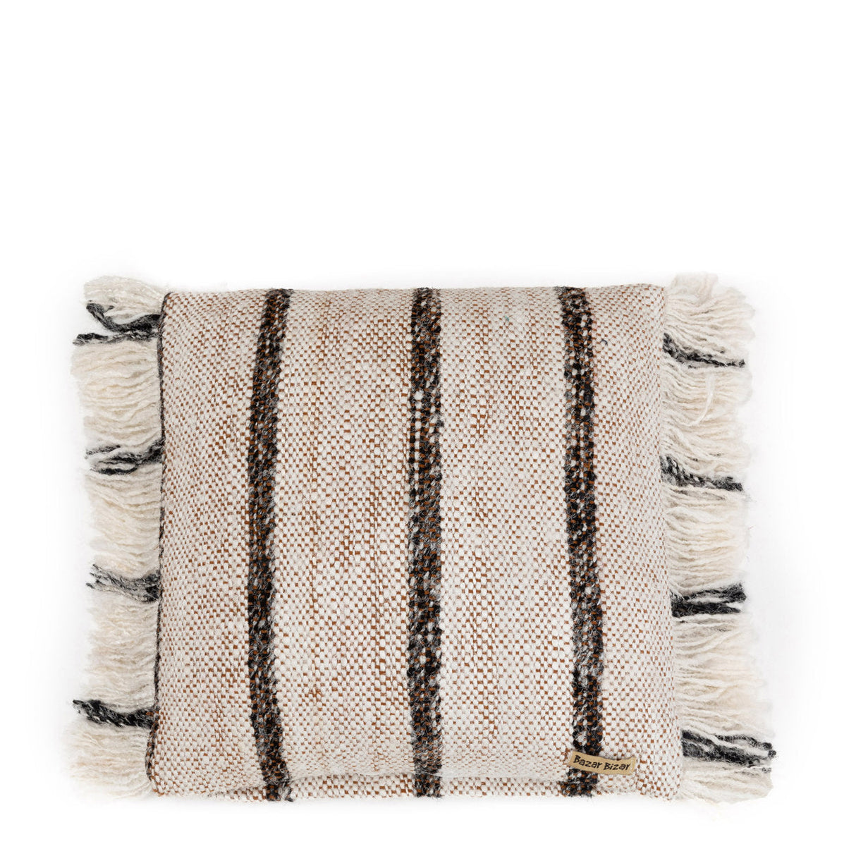 Six Panel Leather Kussenhoes Camel (30×50) / Bazar Bizar