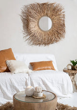 Six Panel Leren Kussenhoes (30×50) / Bazar Bizar