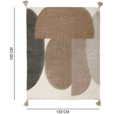 Plaid Abstract Katoen Natuurlijk 125x150cm – KERSTEN