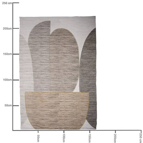 Tapijt Abstract Natuurlijk (160x230x1cm) - KERSTEN