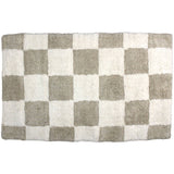 Badmat Blokken Katoen Taupe (50x80cm) - KERSTEN