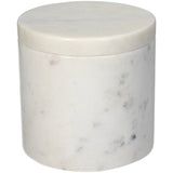 Pot Marmer - Ribbel Wit/Glans Wit (10x10x10 cm) - KERSTEN