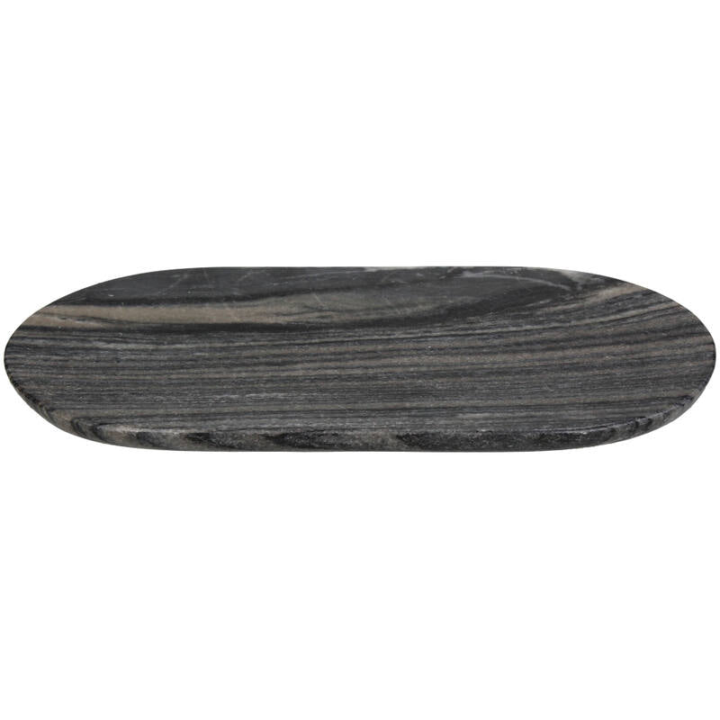 Dienblad Marmer - Wit/Zwart (29,5x15x1,5 cm) - KERSTEN