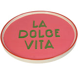 Bord La Dolce Vita Keramiek Roze (25,5x25,5x1,5cm) Pasta Club - KERSTEN