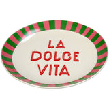Bord La Dolce Vita Keramiek Wit (25x25x3,5cm) Pasta Club - KERSTEN