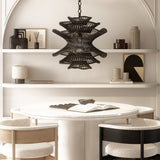 Japandi Rattan Lampenkap – Zwart / Mojo Boutique