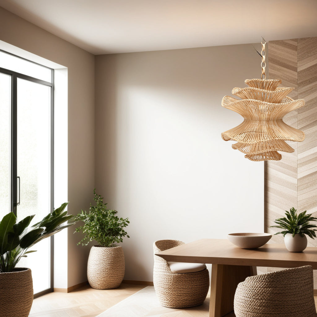 Japandi Rattan Lampenkap – Naturel / Mojo Boutique