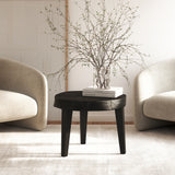 Suar Wood Bijzettafel – Black Finish / Mojo Boutique