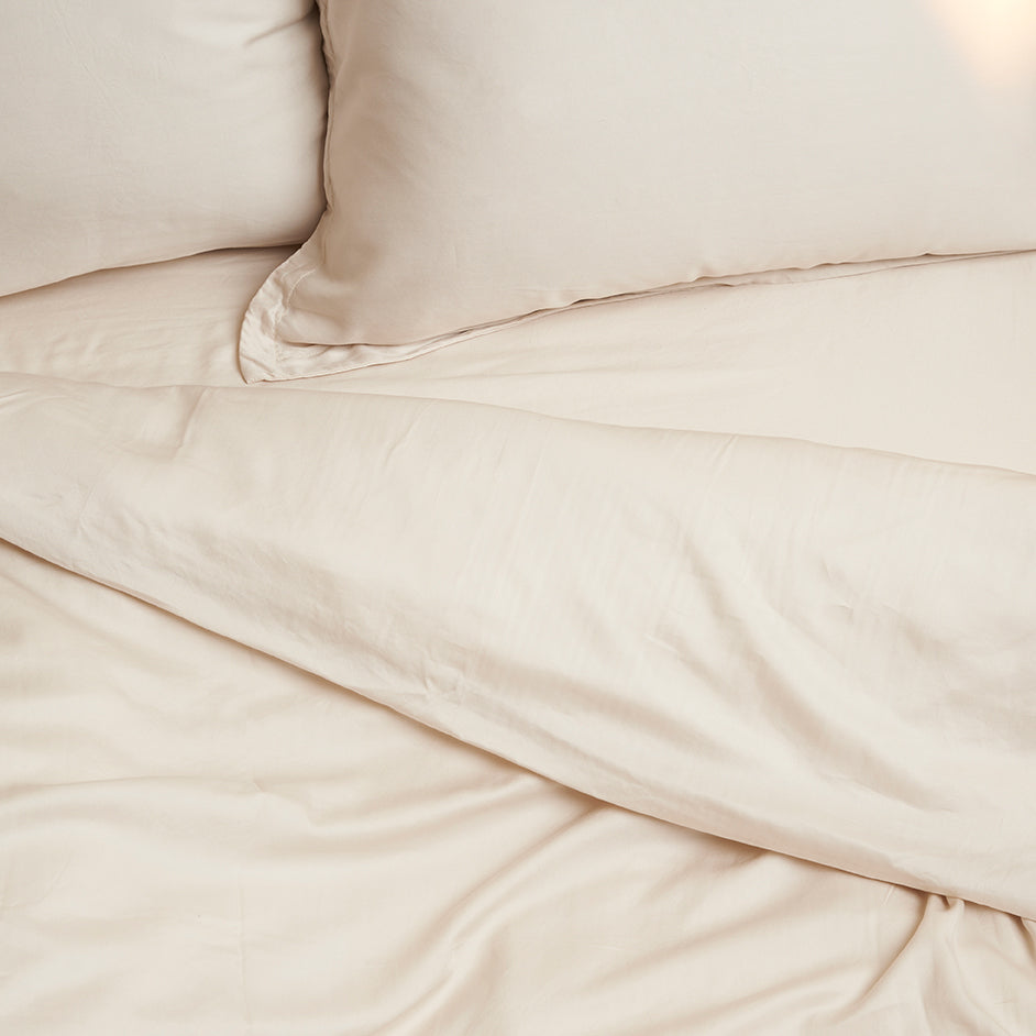 Hoeslaken Satijn Beige (200×210×30) / Coco & Cici