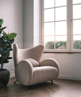 Grote Buffel Fauteuil Ivoor / Njordec