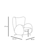 Grote Buffel Fauteuil Ivoor / Njordec