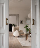 Grote Buffel Fauteuil Wit schaap / Njordec